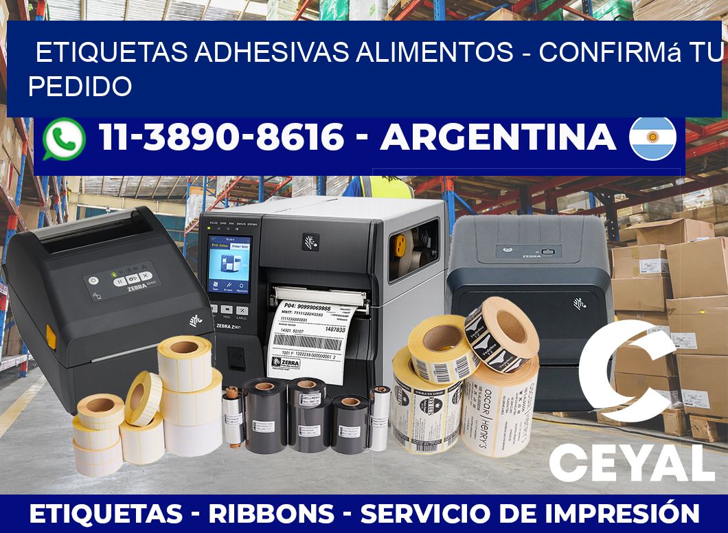 ETIQUETAS ADHESIVAS ALIMENTOS – Confirmá tu pedido