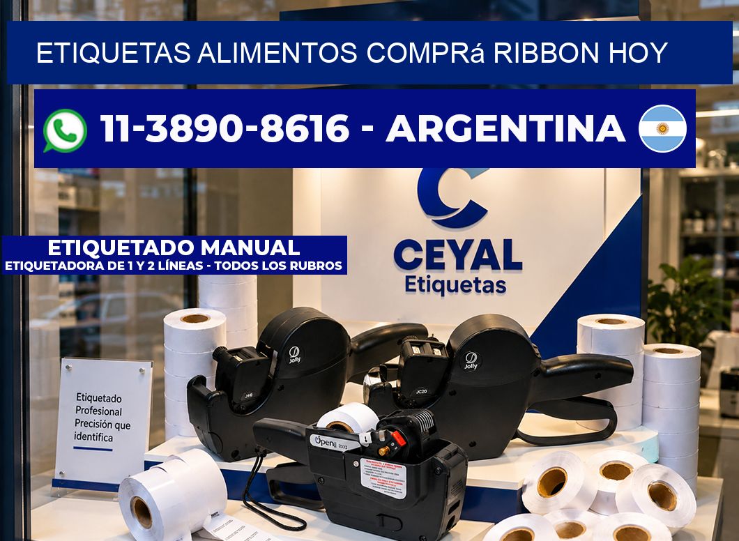ETIQUETAS ALIMENTOS Comprá ribbon hoy