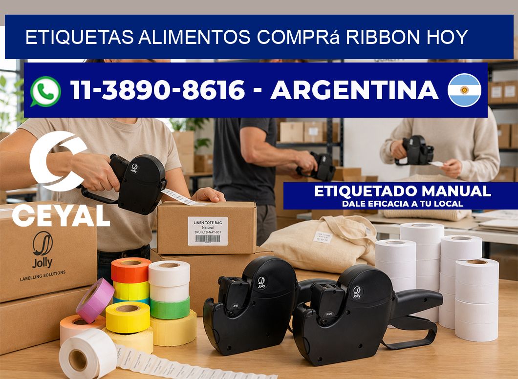 ETIQUETAS ALIMENTOS Comprá ribbon hoy