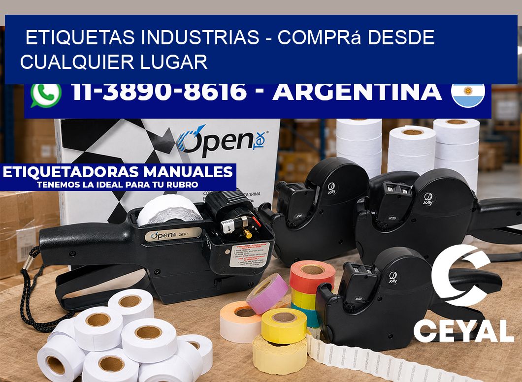 ETIQUETAS INDUSTRIAS – Comprá desde cualquier lugar