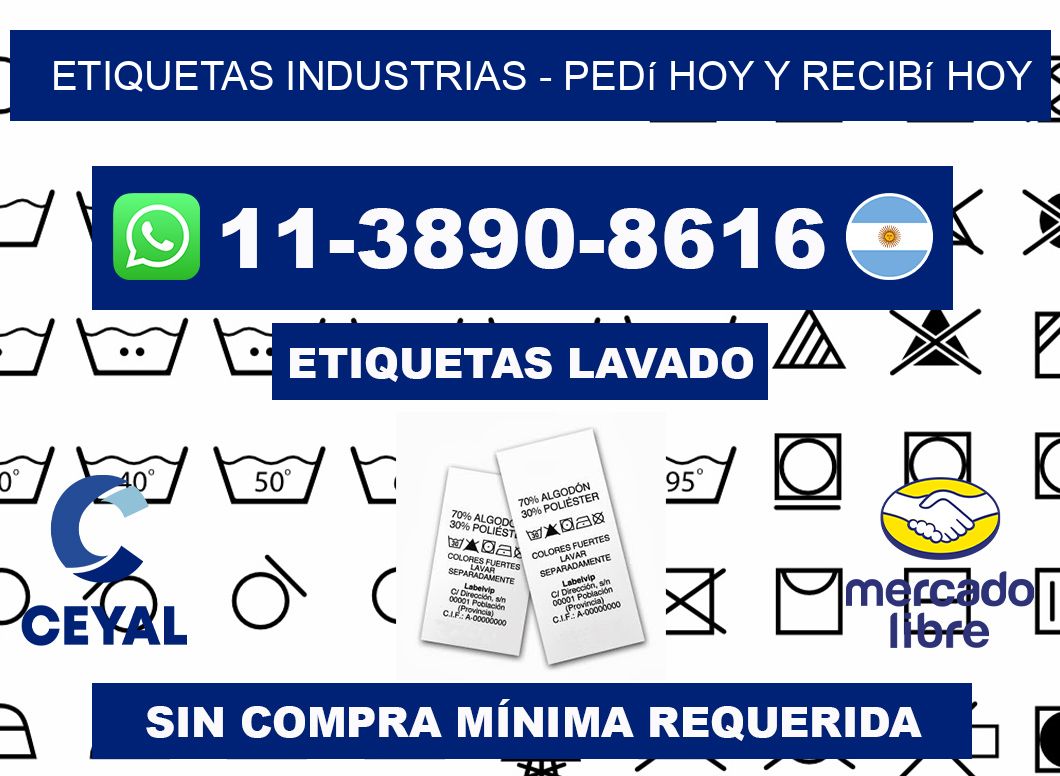 ETIQUETAS INDUSTRIAS - Pedí hoy y recibí hoy