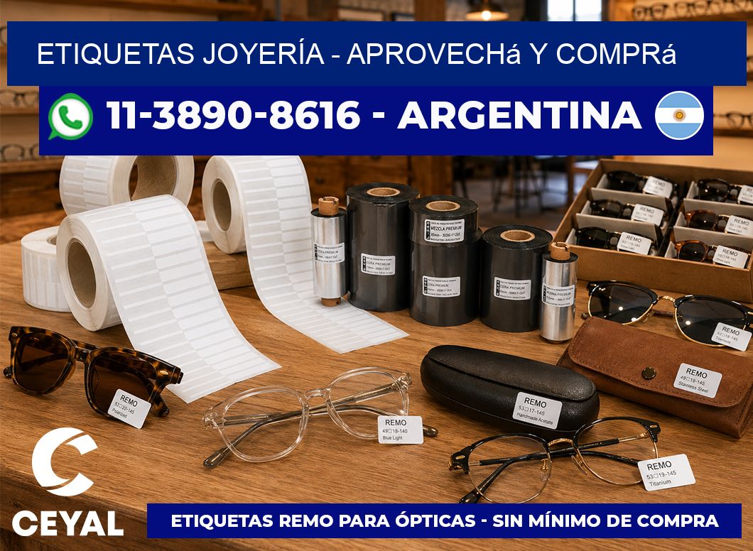 ETIQUETAS JOYERÍA - Aprovechá y comprá