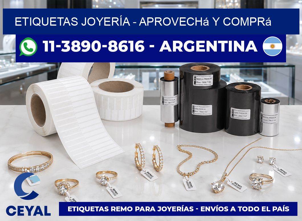 ETIQUETAS JOYERÍA - Aprovechá y comprá