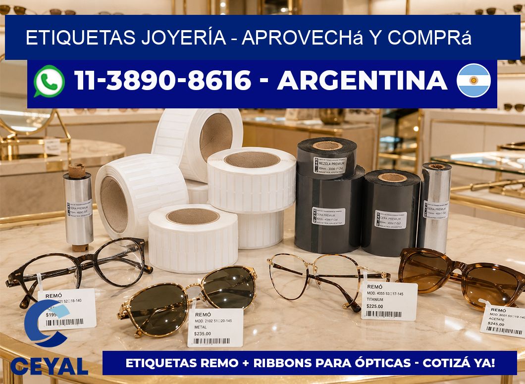 ETIQUETAS JOYERÍA - Aprovechá y comprá