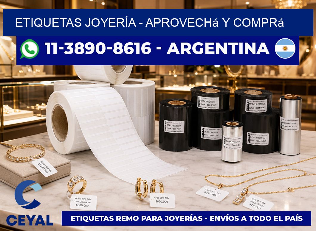 ETIQUETAS JOYERÍA – Aprovechá y comprá