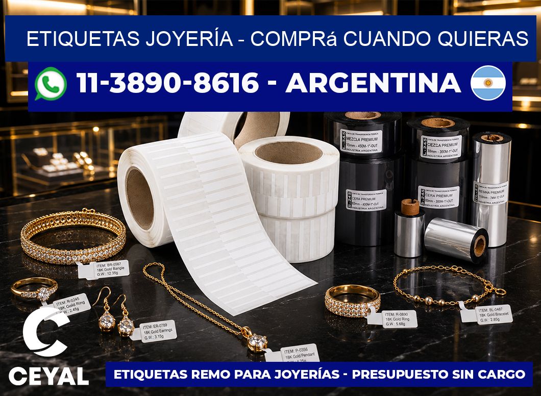 ETIQUETAS JOYERÍA - Comprá cuando quieras