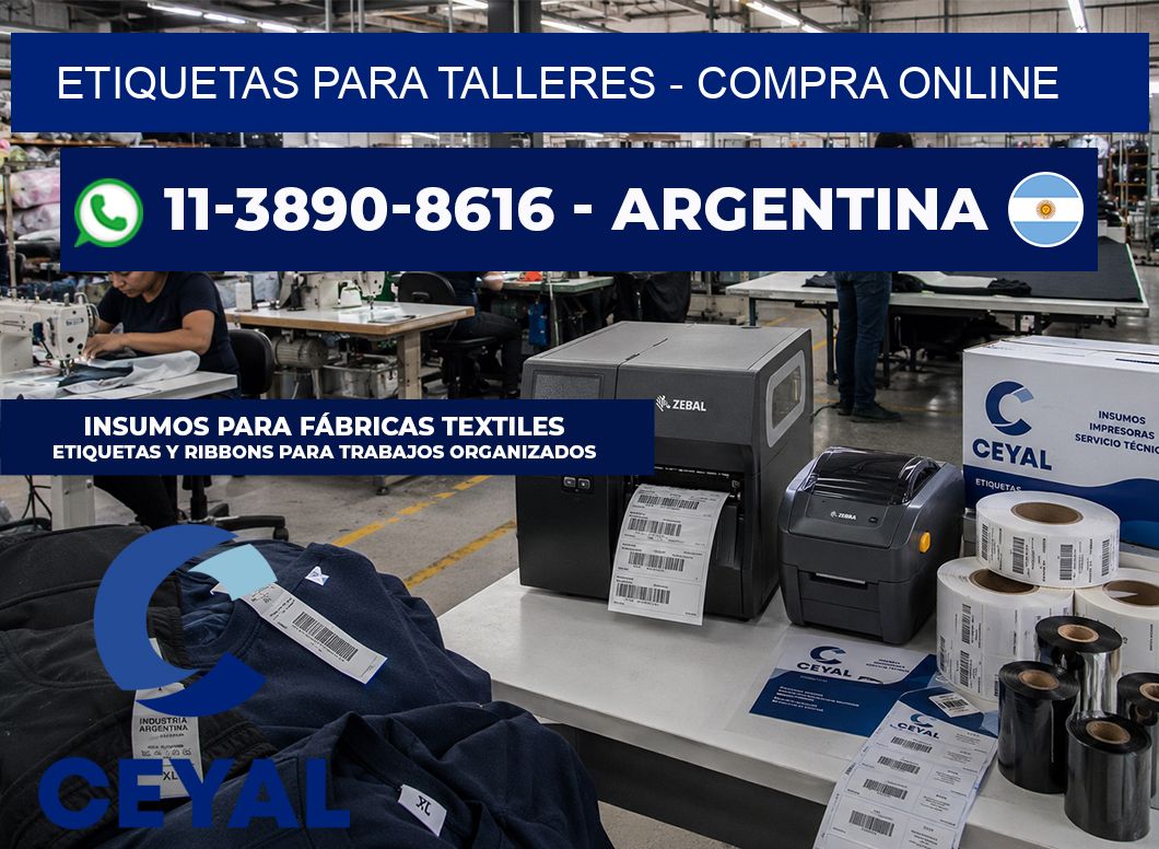 ETIQUETAS PARA TALLERES - compra online