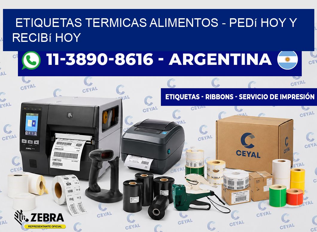 ETIQUETAS TERMICAS ALIMENTOS - Pedí hoy y recibí hoy