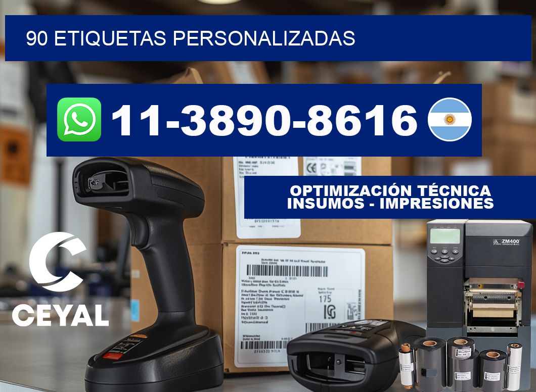 90 ETIQUETAS PERSONALIZADAS