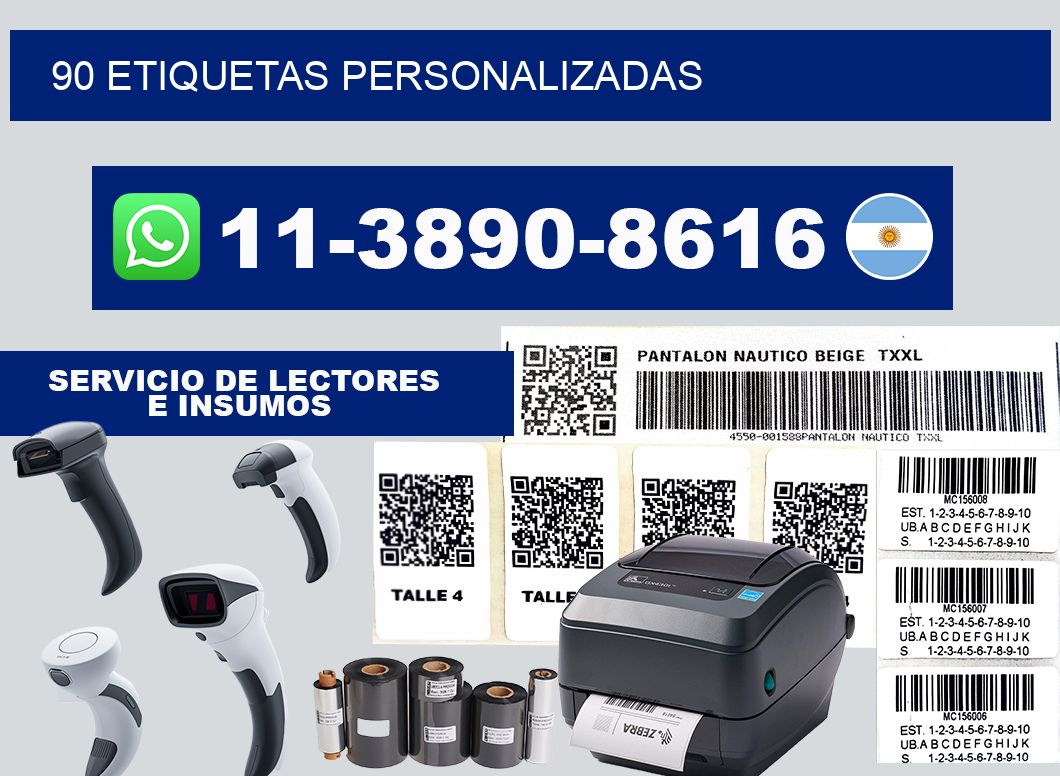 90 ETIQUETAS PERSONALIZADAS
