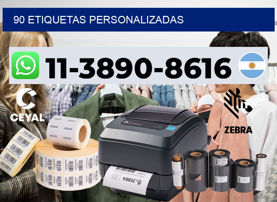 90 ETIQUETAS PERSONALIZADAS