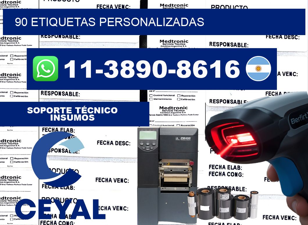90 ETIQUETAS PERSONALIZADAS