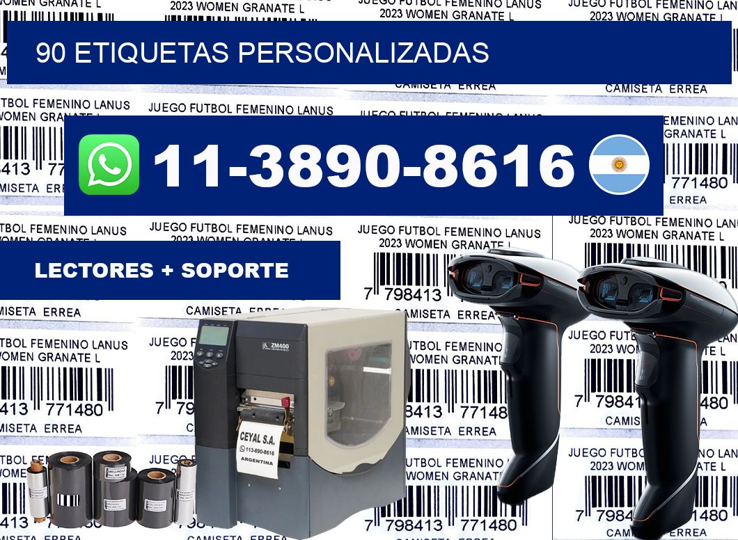 90 ETIQUETAS PERSONALIZADAS