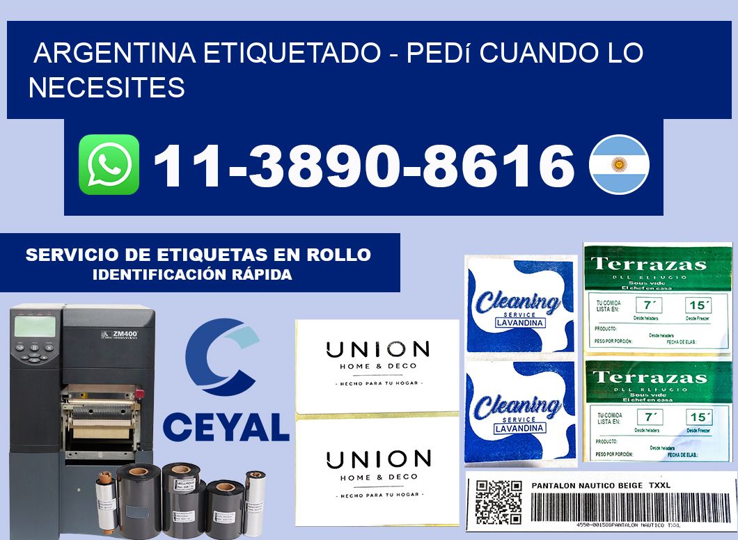 ARGENTINA ETIQUETADO - Pedí cuando lo necesites