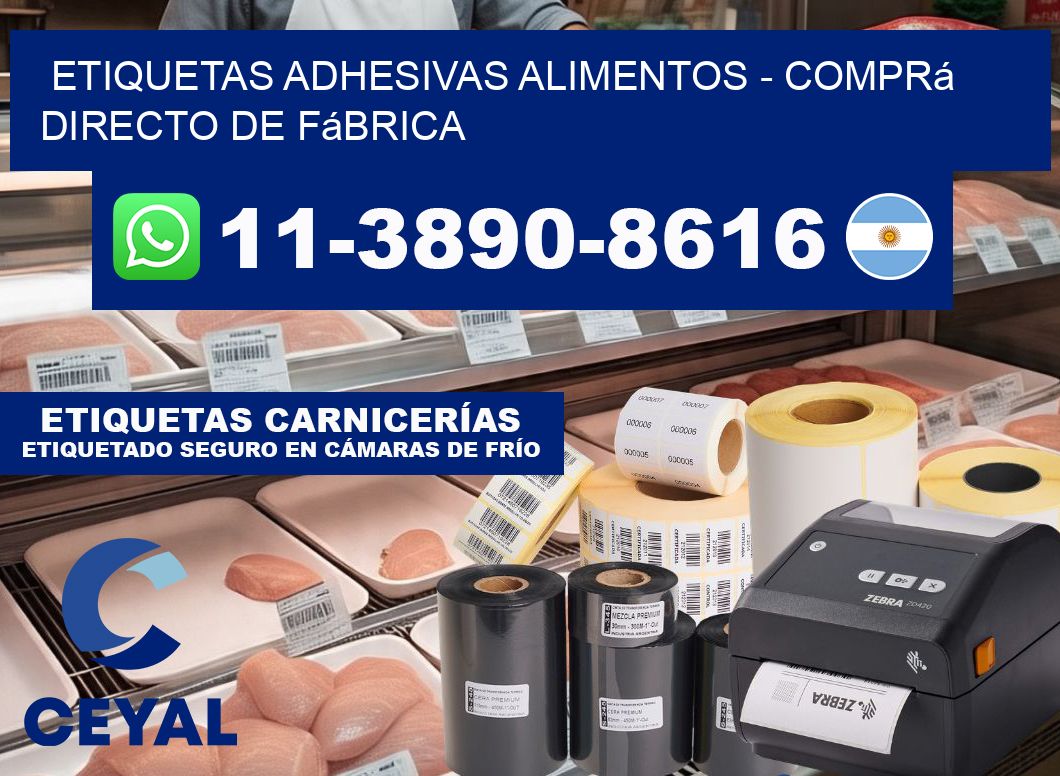 ETIQUETAS ADHESIVAS ALIMENTOS - Comprá directo de fábrica