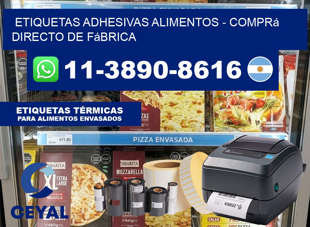 ETIQUETAS ADHESIVAS ALIMENTOS – Comprá directo de fábrica