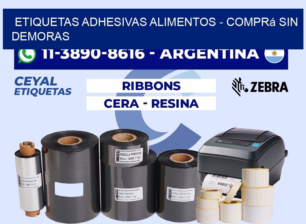 ETIQUETAS ADHESIVAS ALIMENTOS - Comprá sin demoras