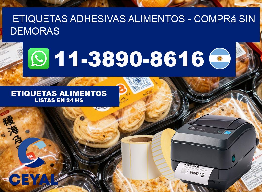 ETIQUETAS ADHESIVAS ALIMENTOS – Comprá sin demoras