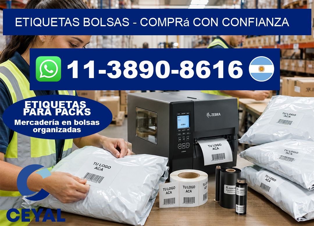 ETIQUETAS BOLSAS - Comprá con confianza