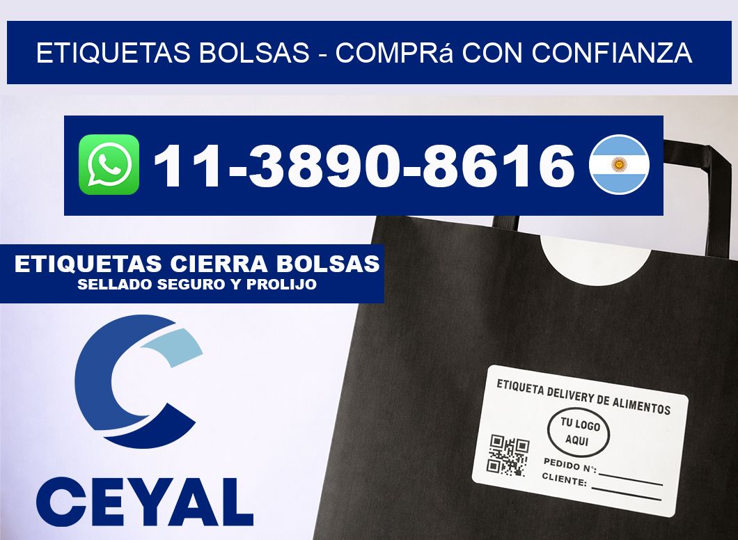 ETIQUETAS BOLSAS - Comprá con confianza