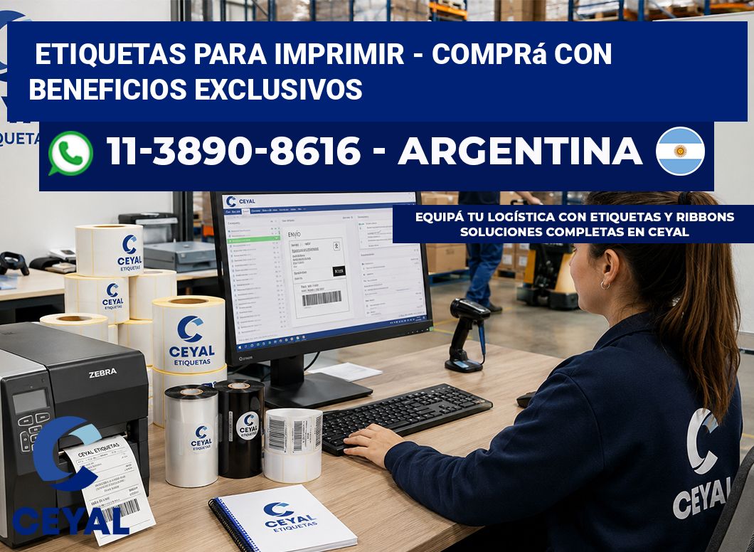ETIQUETAS PARA IMPRIMIR - Comprá con beneficios exclusivos