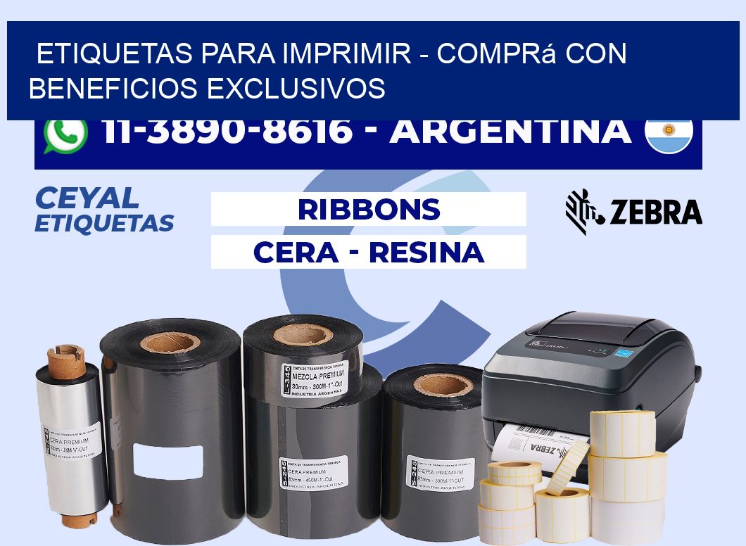 ETIQUETAS PARA IMPRIMIR - Comprá con beneficios exclusivos