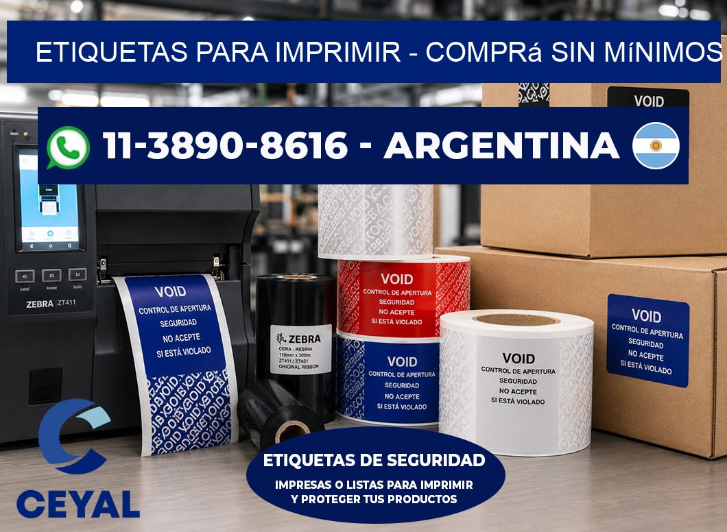ETIQUETAS PARA IMPRIMIR - Comprá sin mínimos