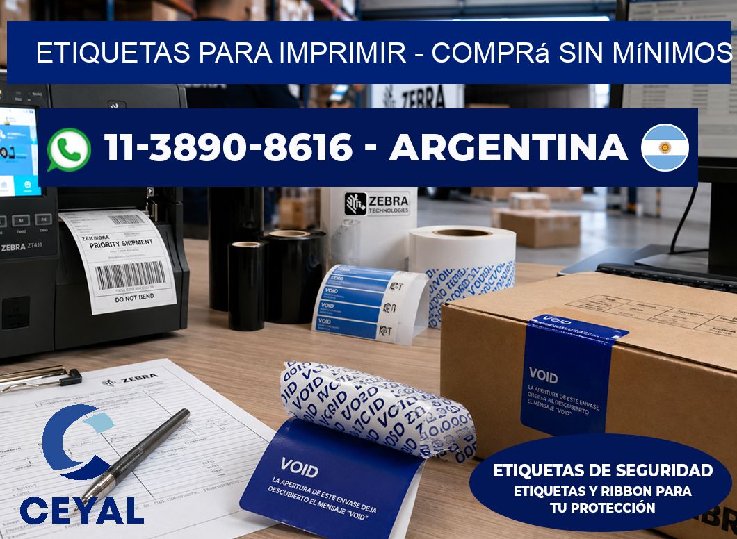 ETIQUETAS PARA IMPRIMIR - Comprá sin mínimos