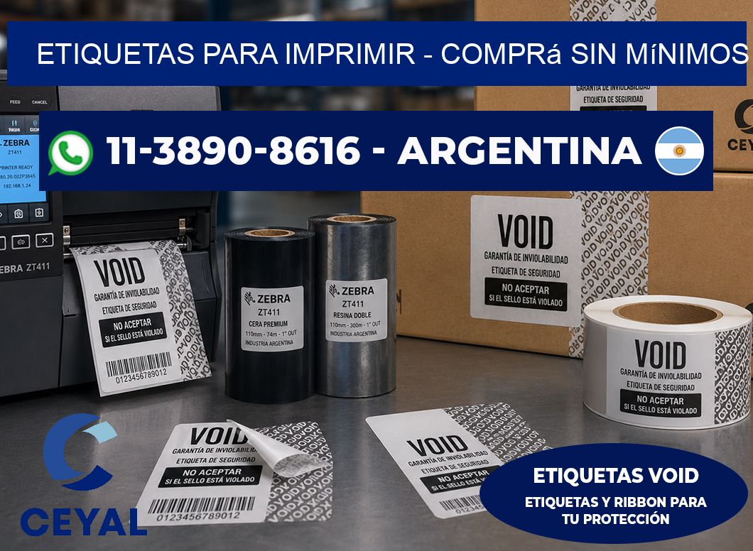 ETIQUETAS PARA IMPRIMIR – Comprá sin mínimos