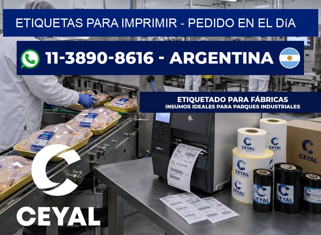 ETIQUETAS PARA IMPRIMIR – Pedido en el día