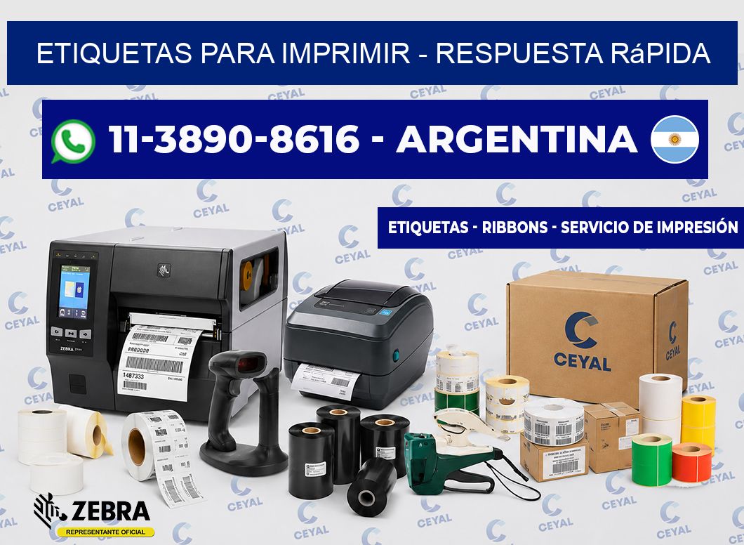 ETIQUETAS PARA IMPRIMIR - Respuesta rápida
