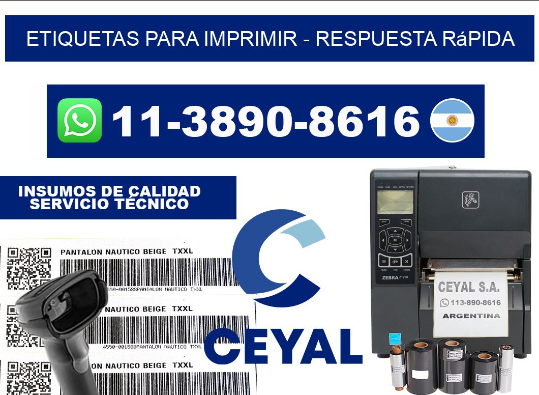 ETIQUETAS PARA IMPRIMIR - Respuesta rápida