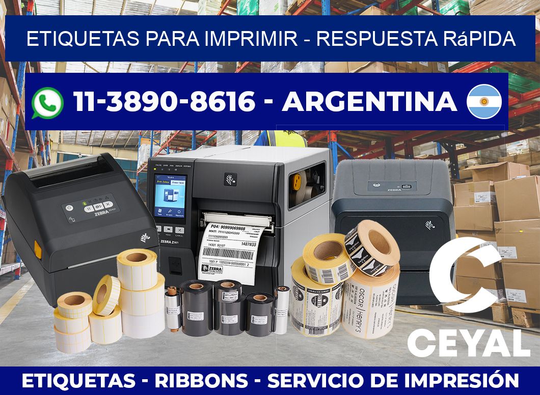 ETIQUETAS PARA IMPRIMIR – Respuesta rápida