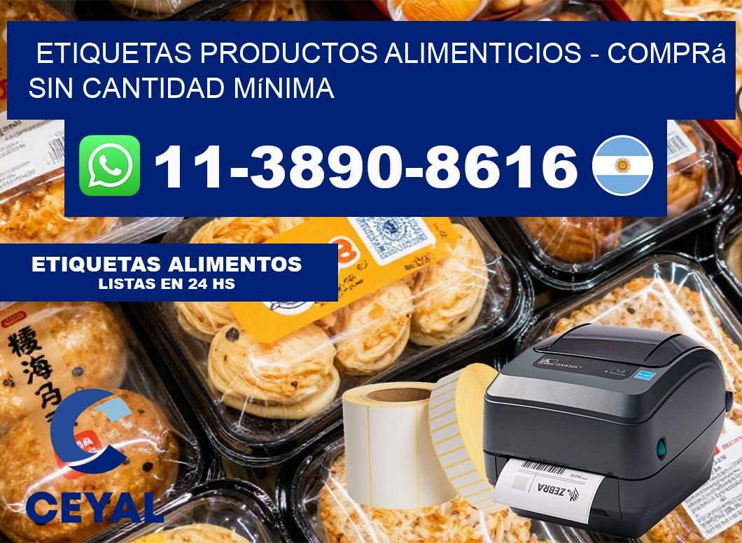 ETIQUETAS PRODUCTOS ALIMENTICIOS – Comprá sin cantidad mínima