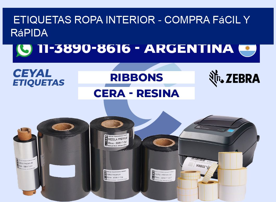 Etiquetas Ropa interior - Compra fácil y rápida
