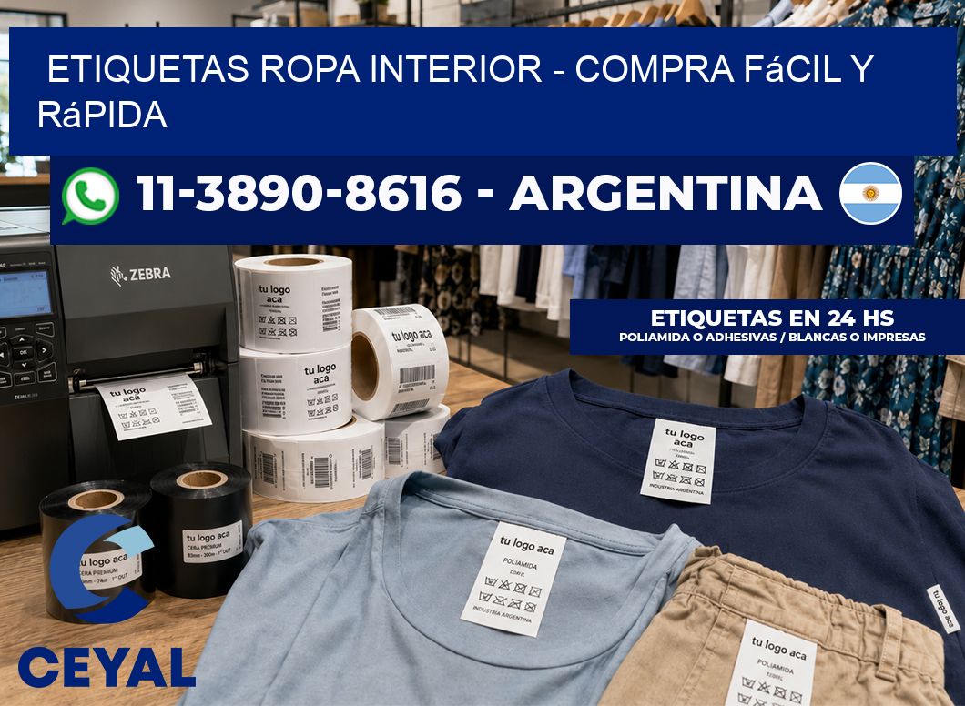 Etiquetas Ropa interior – Compra fácil y rápida