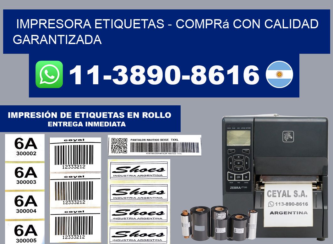 IMPRESORA ETIQUETAS - Comprá con calidad garantizada