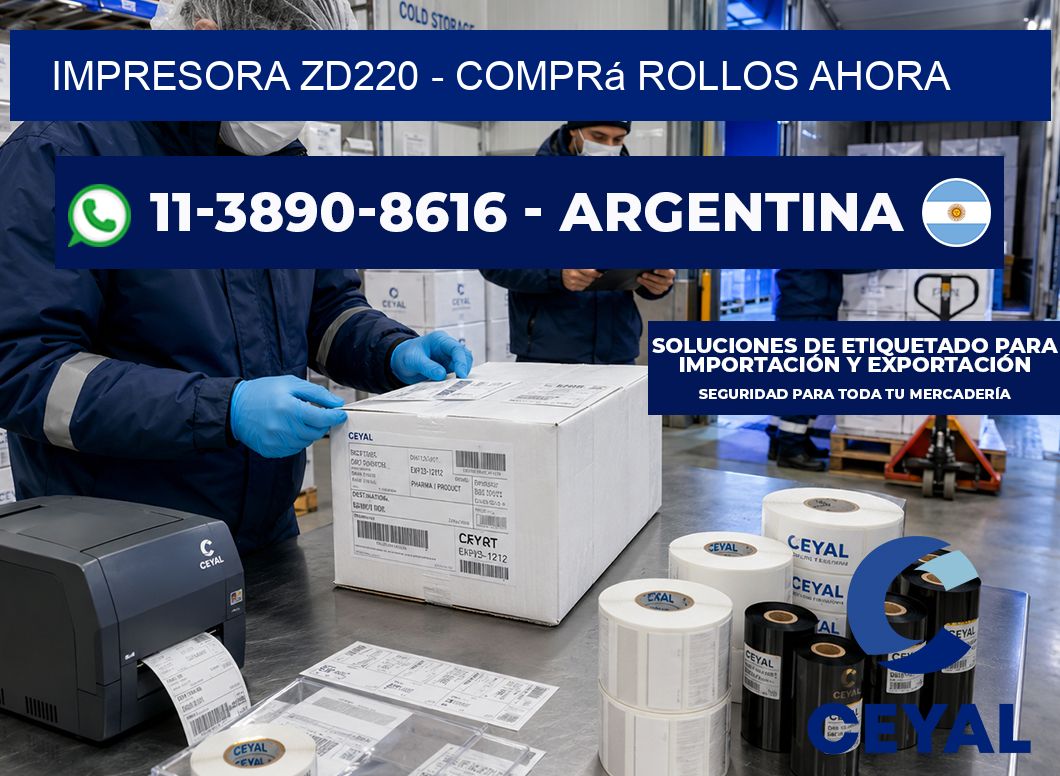 IMPRESORA ZD220 - Comprá rollos ahora