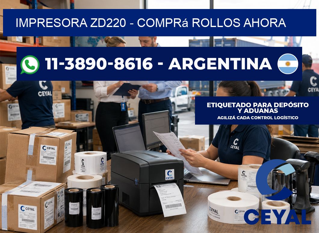 IMPRESORA ZD220 – Comprá rollos ahora