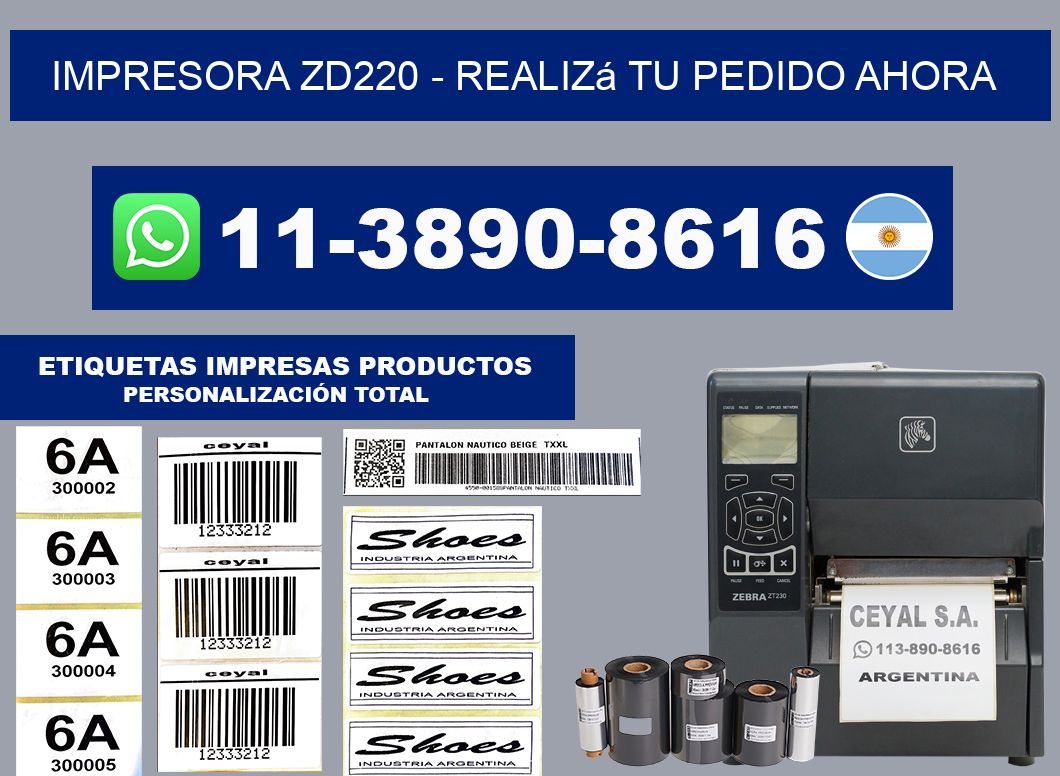 IMPRESORA ZD220 - Realizá tu pedido ahora