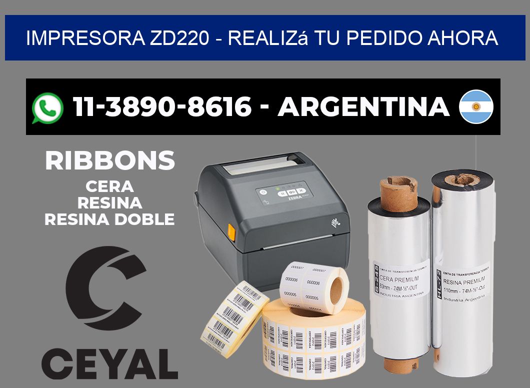 IMPRESORA ZD220 - Realizá tu pedido ahora