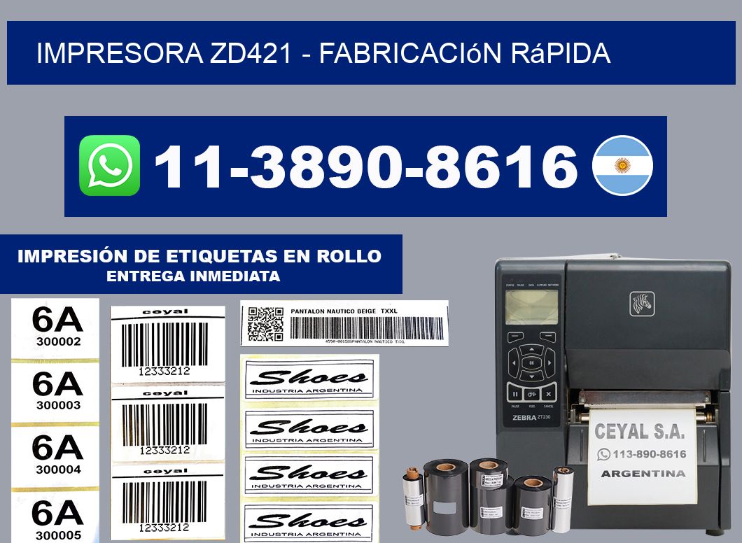 IMPRESORA ZD421 - Fabricación rápida