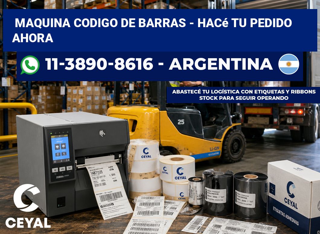 MAQUINA CODIGO DE BARRAS - Hacé tu pedido ahora