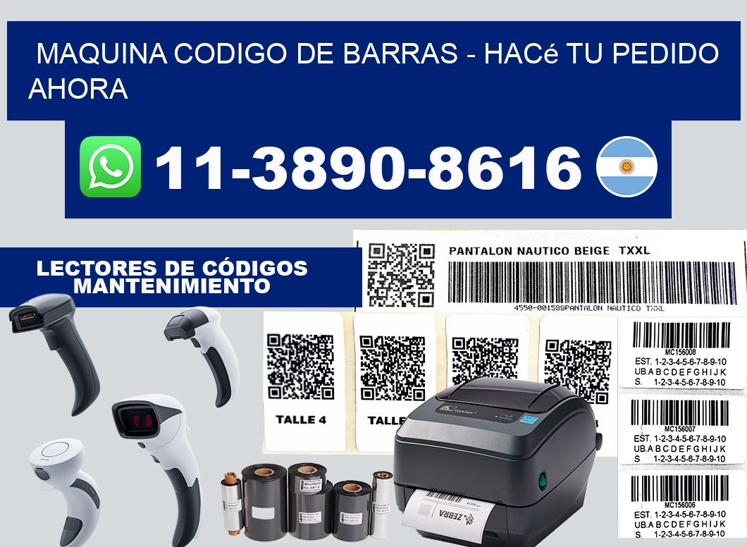 MAQUINA CODIGO DE BARRAS - Hacé tu pedido ahora