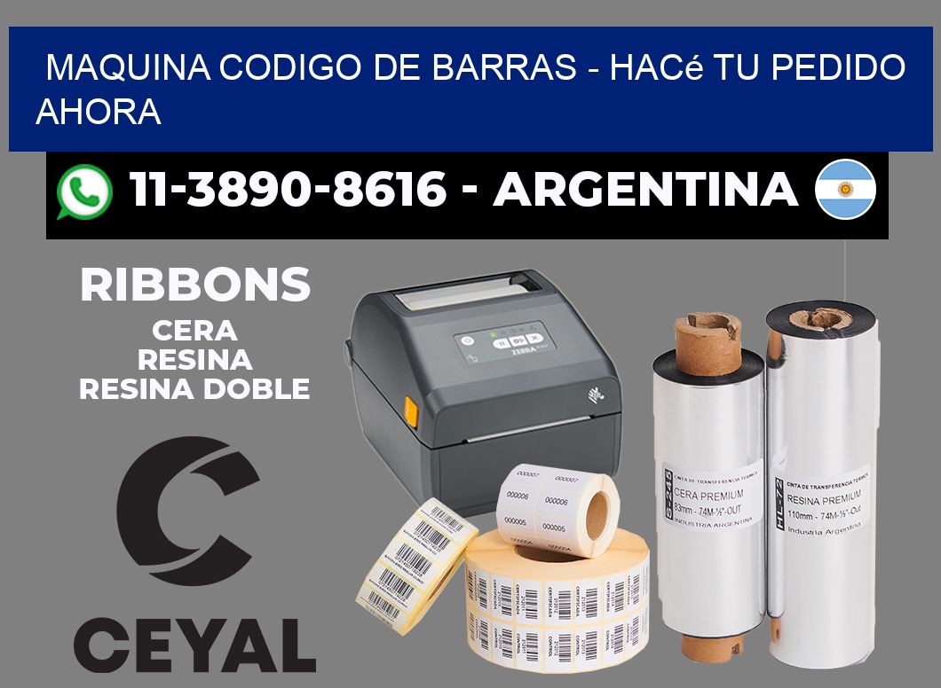 MAQUINA CODIGO DE BARRAS - Hacé tu pedido ahora