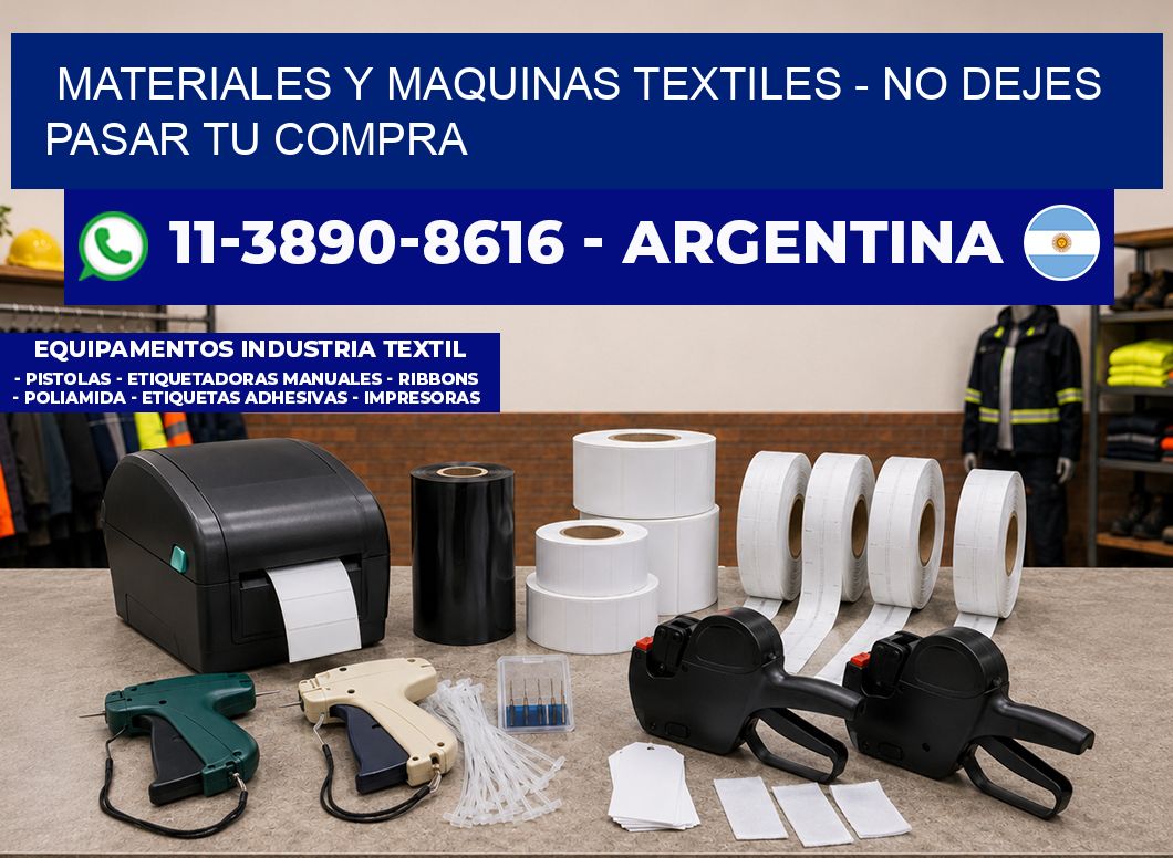 MATERIALES Y MAQUINAS TEXTILES - No dejes pasar tu compra