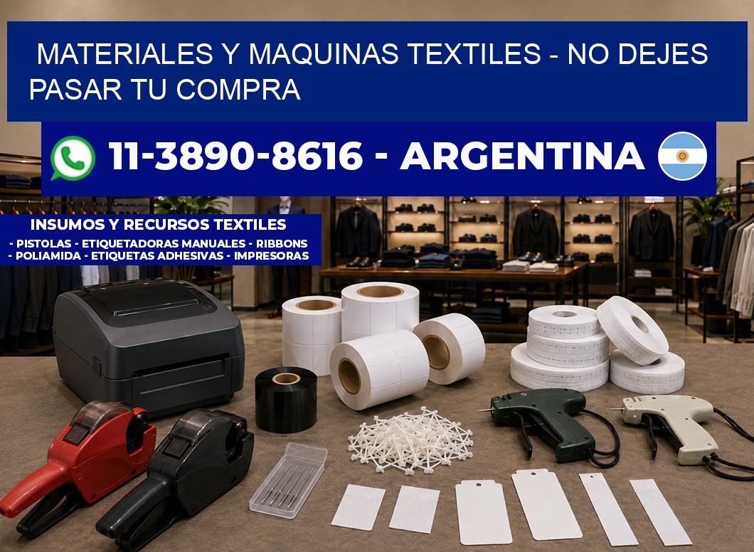 MATERIALES Y MAQUINAS TEXTILES - No dejes pasar tu compra