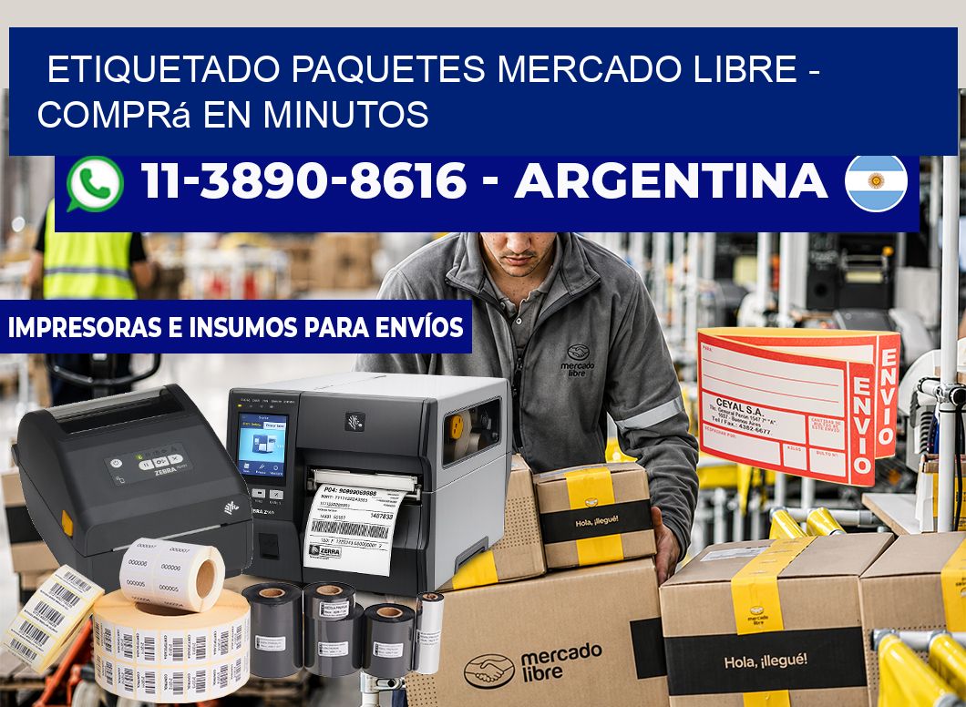 etiquetado paquetes mercado libre - Comprá en minutos