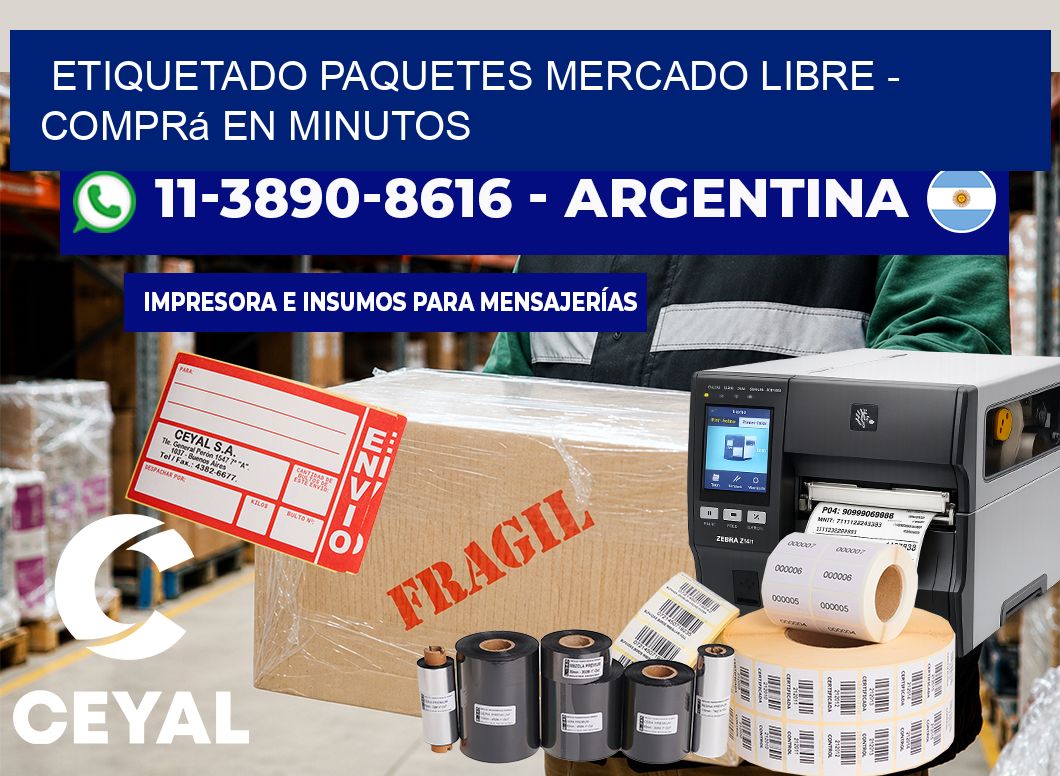 etiquetado paquetes mercado libre - Comprá en minutos