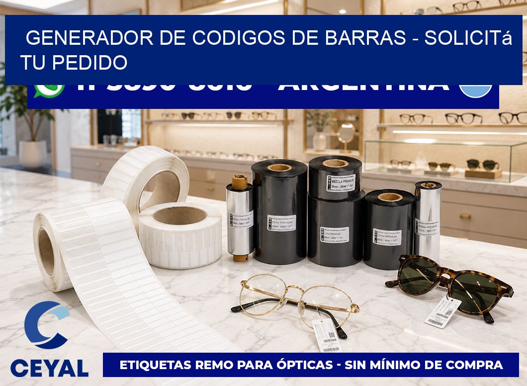 generador de codigos de barras - Solicitá tu pedido